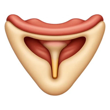 a clean, detailed emoji of a human throat, showing the neck front with subtle shading, simple anatomy, warm skin tone, smooth emoji style, no gore, no internal organs, friendly and clear medical-style icon
 sticker