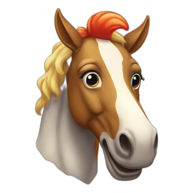 A clown horse  sticker