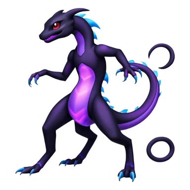 Salazzle-Salandit-Umbreon-Fakémon-hybrid-creature (full body)  sticker