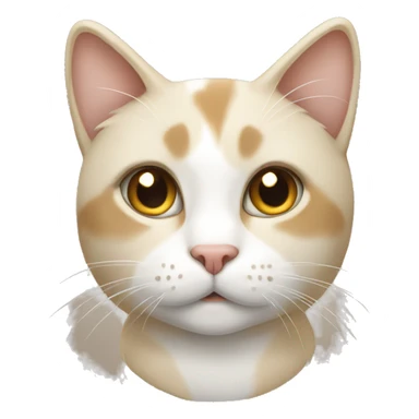 Beige and white cat sticker