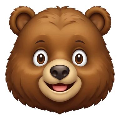 Bear smiling sticker