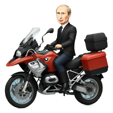 Putin rides in a BMW with Zelinsky sticker