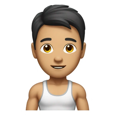 asian Fitness trainer sticker