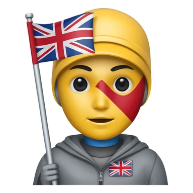 courtyhuman with flag as face instead of skin no behind sticker