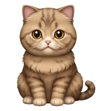 Scottish fold brown sticker