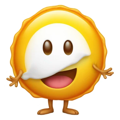 Fried Egg Man With His Hands In The Air sticker