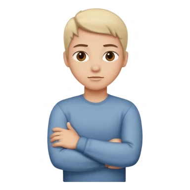 crossing arms with a side eye sticker