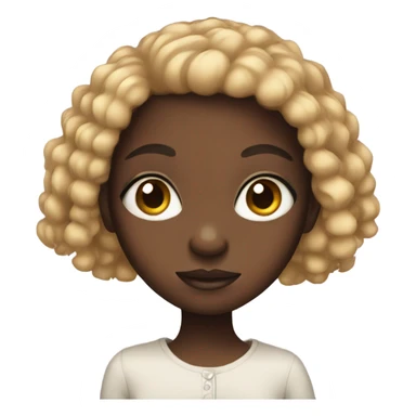 Black girl with big eyes sticker