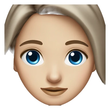 brown hair white girl blue eyes  sticker