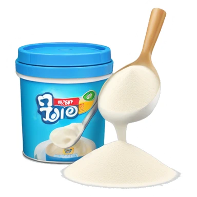 Add powdered milk to a milk powder storage pack with a milk powder scoop sticker