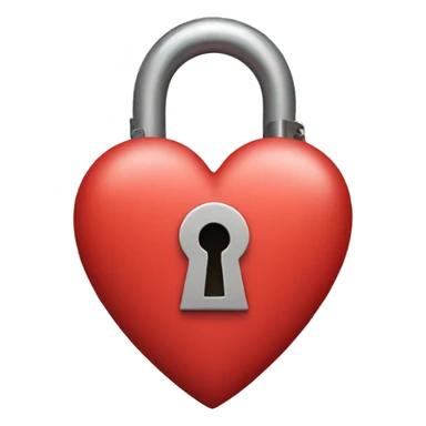 A heart with a lock/key symbol sticker