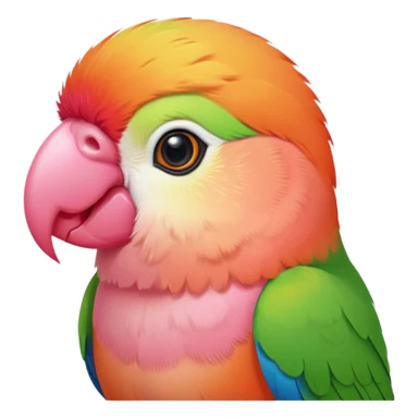 A peach-faced lovebird sticker