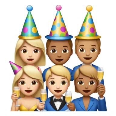 emoticon party sticker