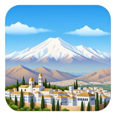 Granada con sierra nevada sticker