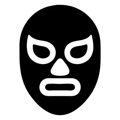 solid filled luchador mask icon sticker