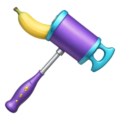 glitter purple and cian hammer ban sticker