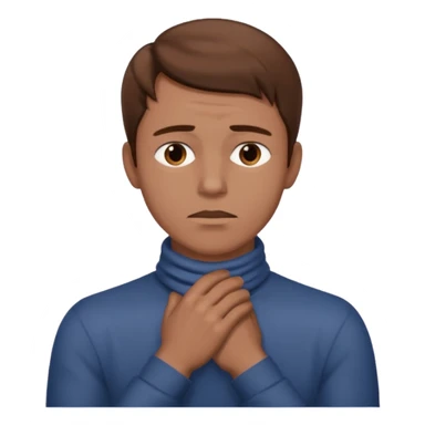 Man with hands gripped around neck sticker