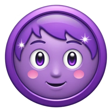 glitter purple and cian pin sticker