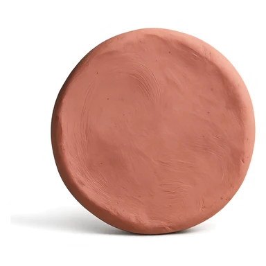 claymation style pink circle with visible fingerprints sticker