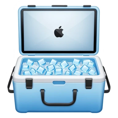 Laptop inside a cooler sticker