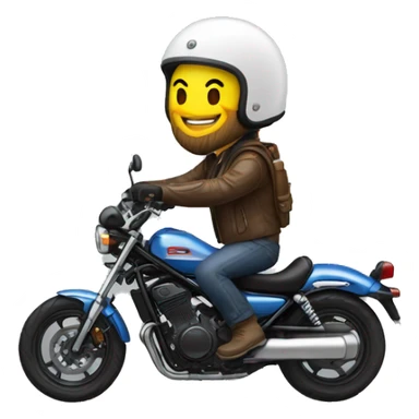 Biker with a white helmet on a Honda Rebel 1100 sticker