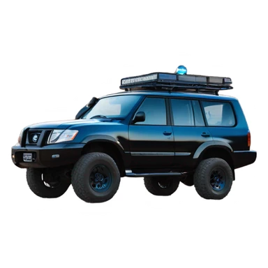 4WD baby blue and black Nissan patrol gq  sticker