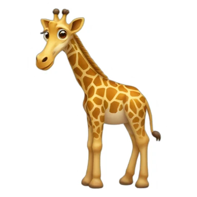 Girafe sur éléphan sticker