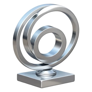 A modern abstract sculpture sticker