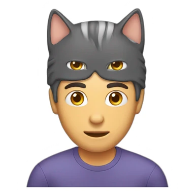 Man has an cat in his head sticker