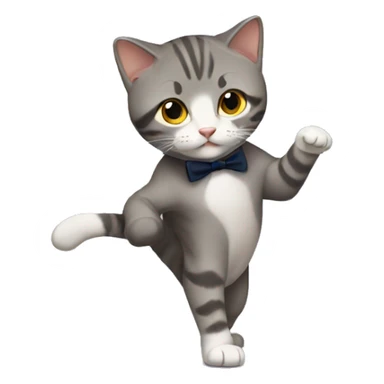 British short hair dancing  sticker