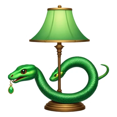 uma lamparina com uma cobra em volta  sticker