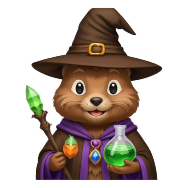 beaver in role witch sticker