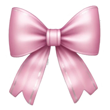 Pretty pink bow with silver accents sticker