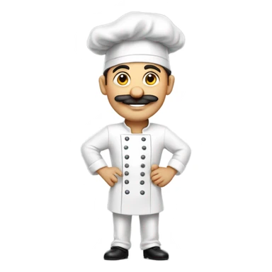 italian chef with eyebrow piercing  sticker