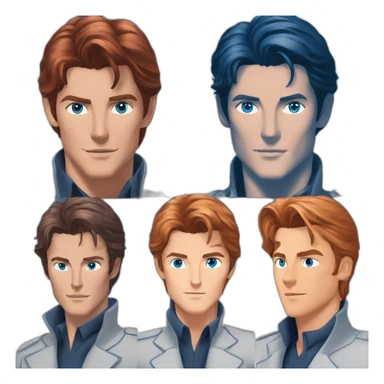 alain delon young space detective blue eyes neat red hair sticker