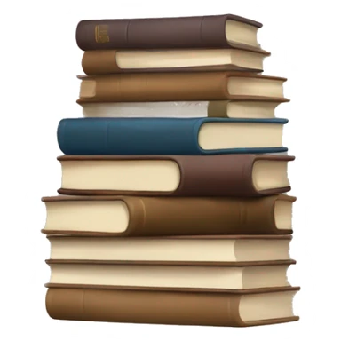 neutral stack of books sticker