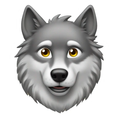 wolf around the head question marks sticker