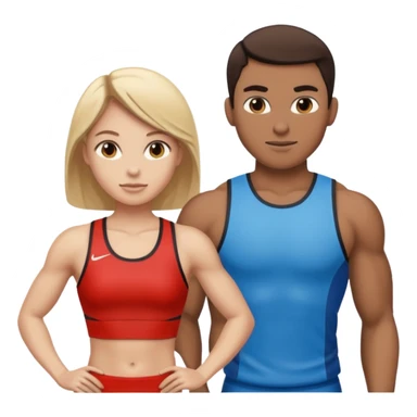 FEMALE MALE ATHLETE sticker