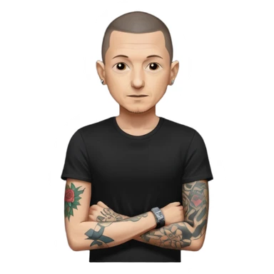 chester emoji from linkin park sticker