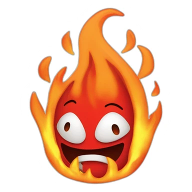 cœurrouge avec flammes sticker