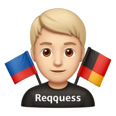 Реалистичный геймерский емоджи с текстом: requests-запросы-mod
текст должен быть жирным, красного цвета
на фоне должны быть 3 флага: Росийский, Английский и Немецкий - иконки маленькие в движений и чуток размытые sticker
