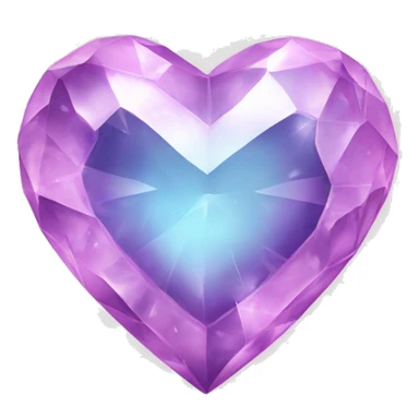 Crystal heart sticker