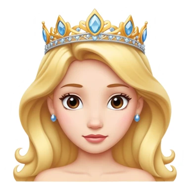 Disney princess face with tiara sticker