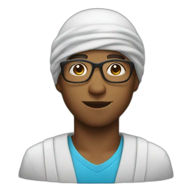 A man with glasses and a durag sticker