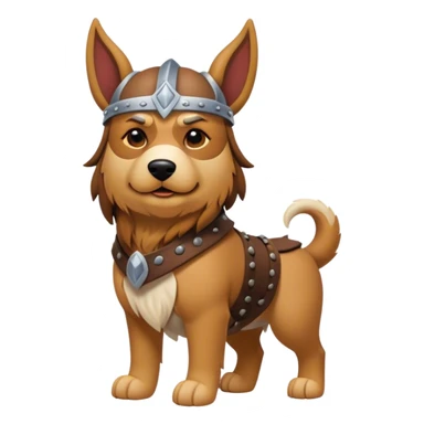 Viking dog in full height sticker