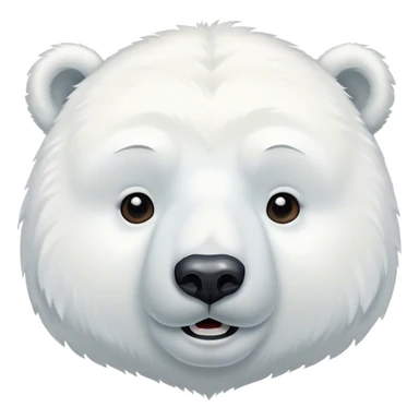 Polar bear with cute face  sticker