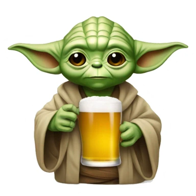 Yoda qui boit une bière sticker