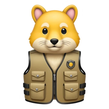 Animal wearing bullet proof sticker