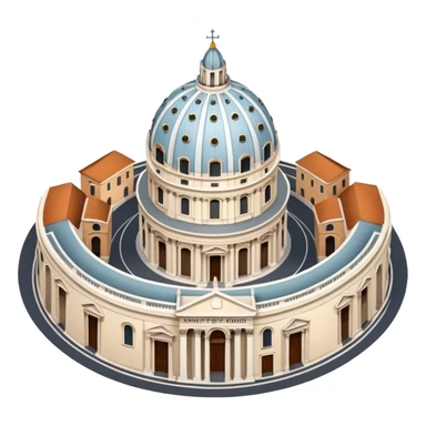 saint peter's church rome 
no frame, no squared style
aereal view from up sticker