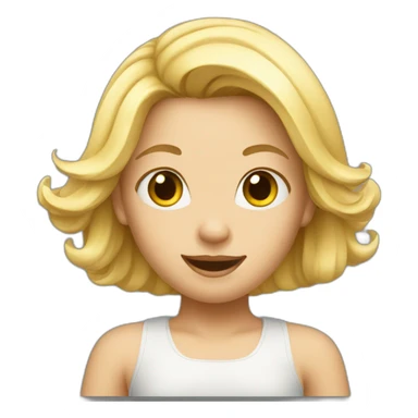 Girl with blond hair dancing  sticker